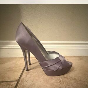 Nina Lavender Satin Heels